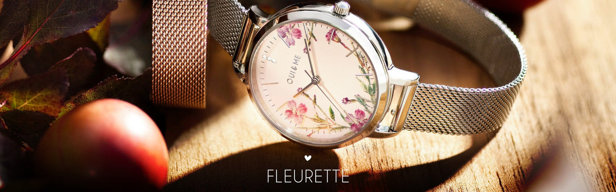 Oui&Me Fleurette Leather Floral Strap Two-Tone White Pink Bracelet For Women Midnight Fleur Apple Watch Bracelet - White – Lemon Straps main image 3