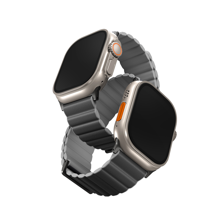 Uniq | Revix Premium edition reversible charcoal and ash grey watch band - Apple Series | REVPCHRAGRY