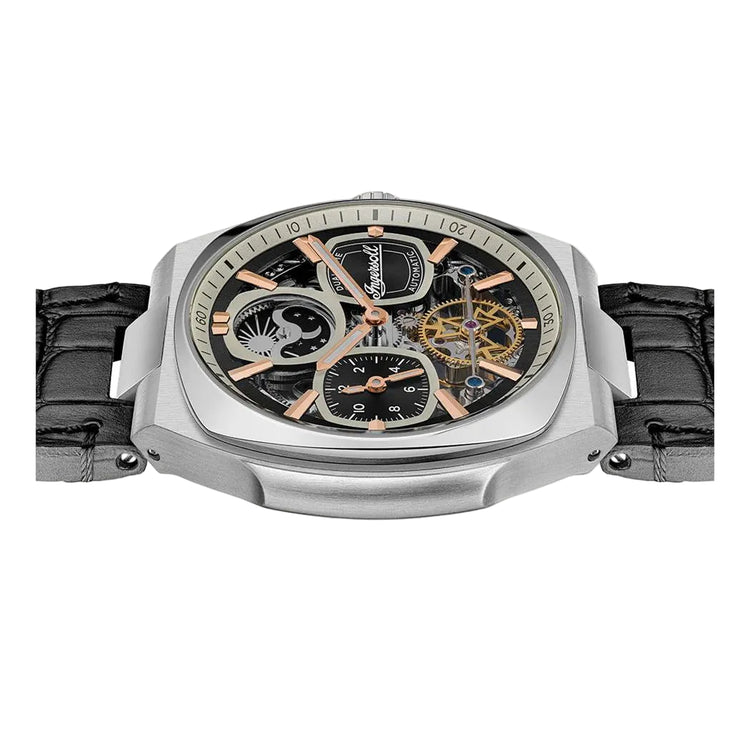Luxury watch with intricate design on a white background