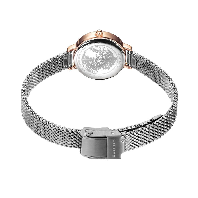 Bering | Gift set rose gold and silver 22mm dial milanese with matching bracelet | 11022-064-Lovely-2-GWP190