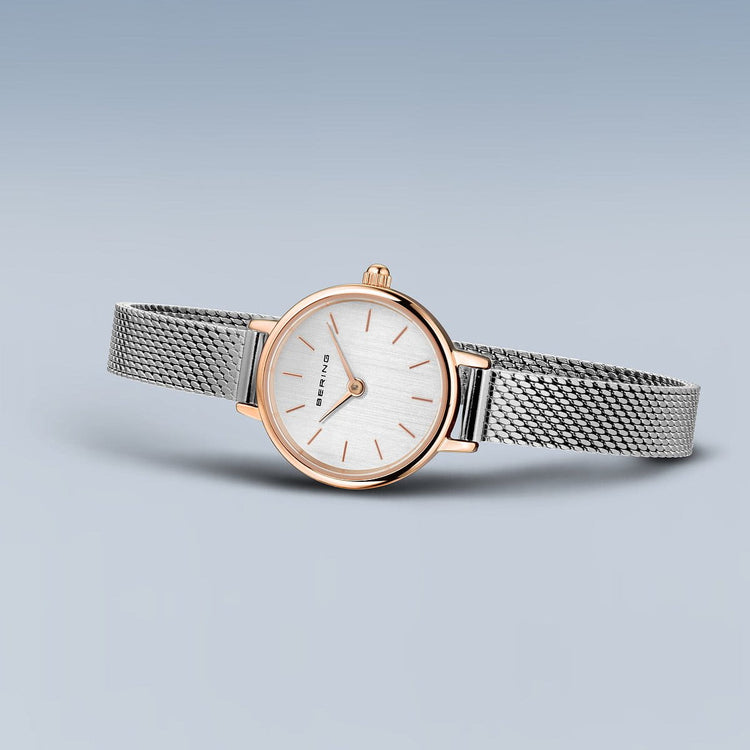 Bering | Gift set rose gold and silver 22mm dial milanese with matching bracelet | 11022-064-Lovely-2-GWP190