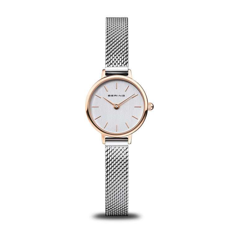 Bering | Gift set rose gold and silver 22mm dial milanese with matching bracelet | 11022-064-Lovely-2-GWP190