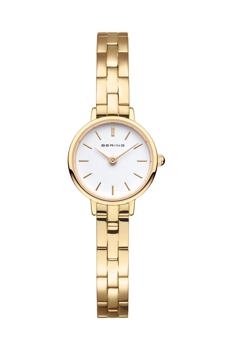 Bering | Classic gold 26mm white dial gold strap | 11022-734