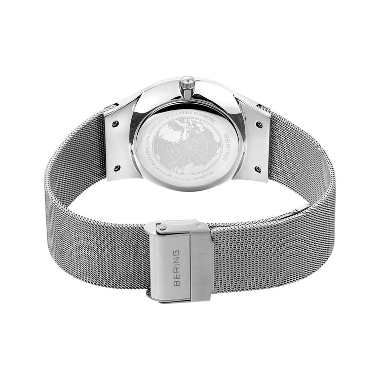 Bering | Classic polished silver mesh watch | 11938-007