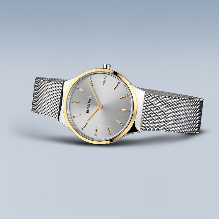 Bering | Classic gift set gold and silver 31mm dial with silver bracelet | 12131-014-GWP
