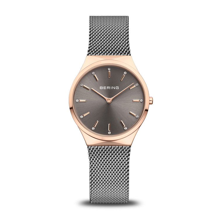 Bering | Classic gift set rose gold and grey 31mm dial with grey bracelet | 12131-369-GWP