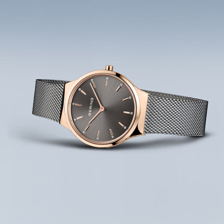 Bering | Classic gift set rose gold and grey 31mm dial with grey bracelet | 12131-369-GWP