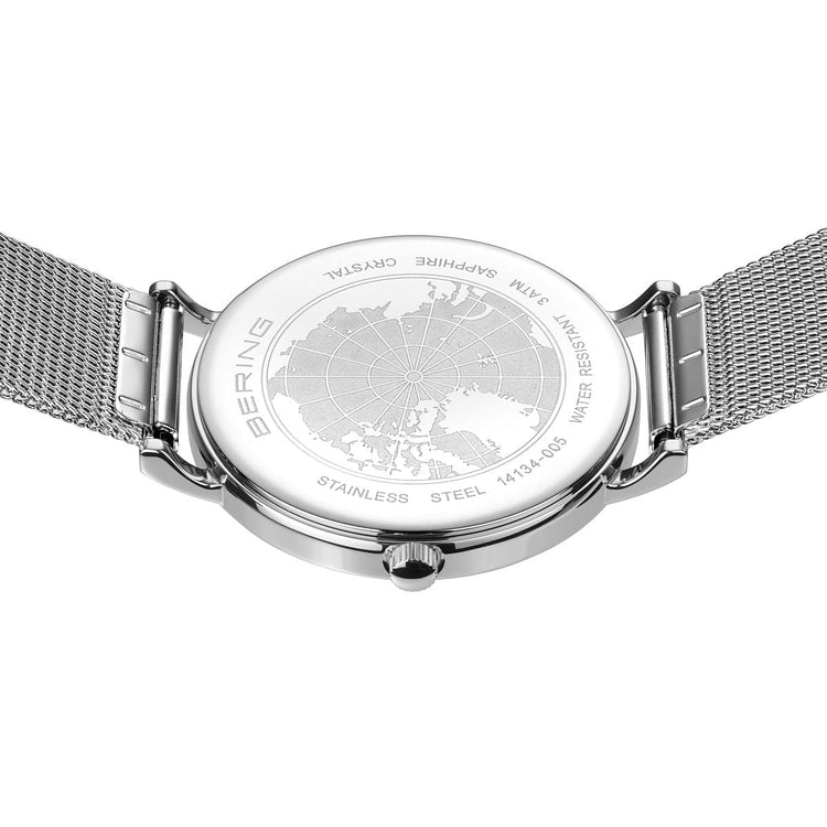 Bering | Classic polished silver strap 34mm | 14134-005-GWP