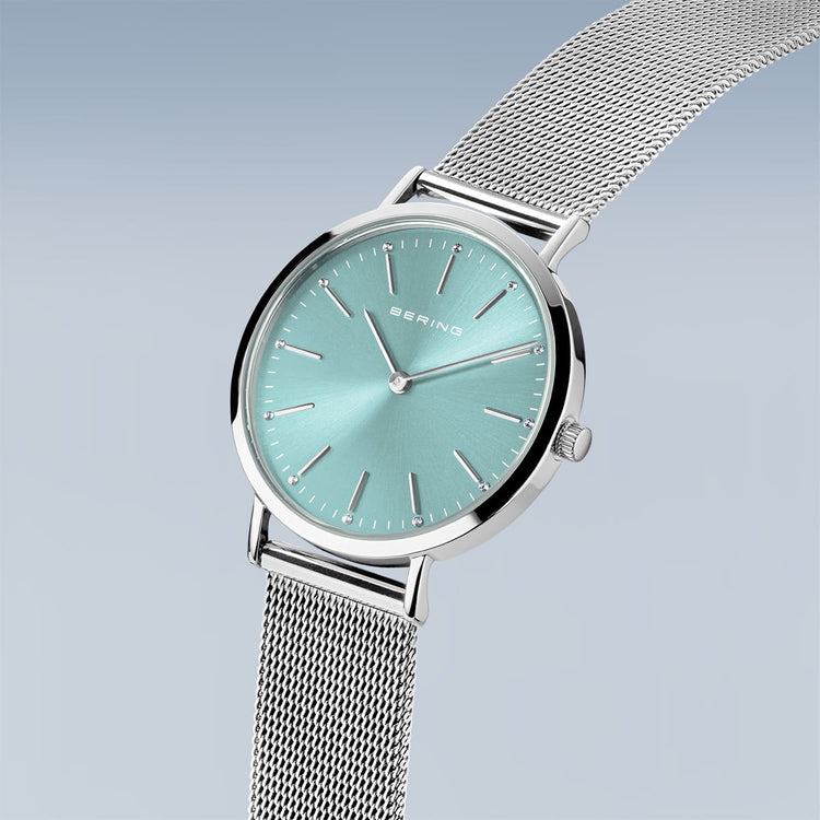 Bering | Classic polished silver strap 34mm | 14134-005-GWP