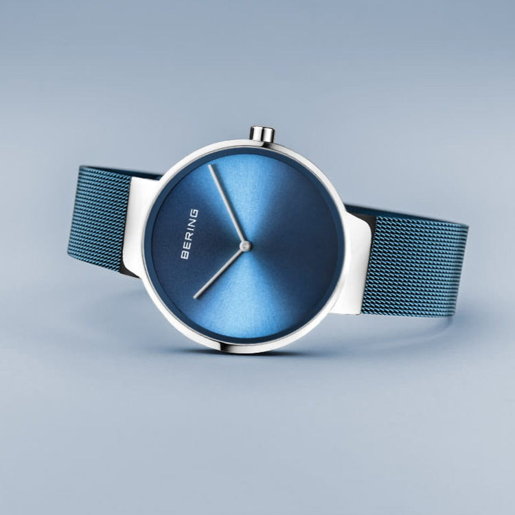 Bering | Classic polished silver ice blue | 14539-308