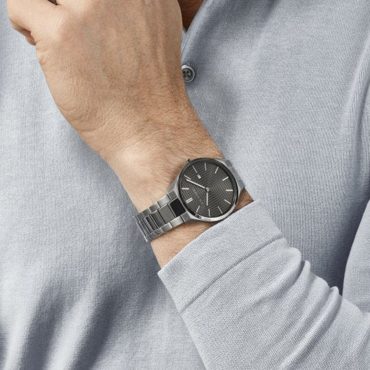 Bering | Ultra Slim grey 40mm dial and stainless steel links | 17240-777