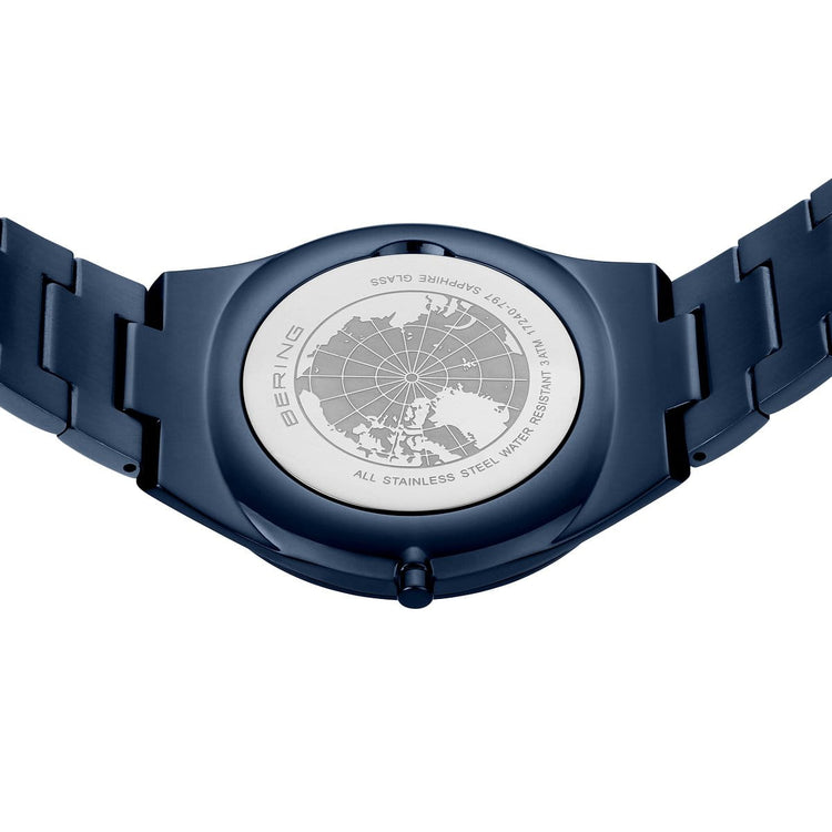 Bering | Ultra Slim blue 40mm dial and blue stainless steel links | 17240-797