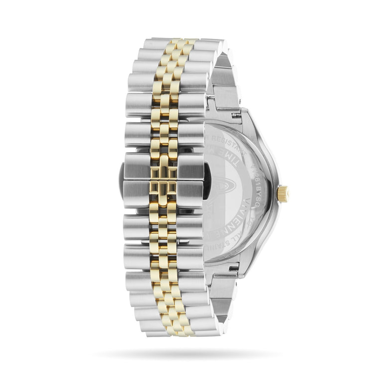 Vivienne Westwood | Camberwell purple 37mm dial two tone link | VV261BYSG