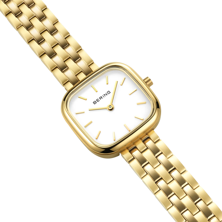 Bering | Classic gold square case 26mm dial gold strap | 17926-734