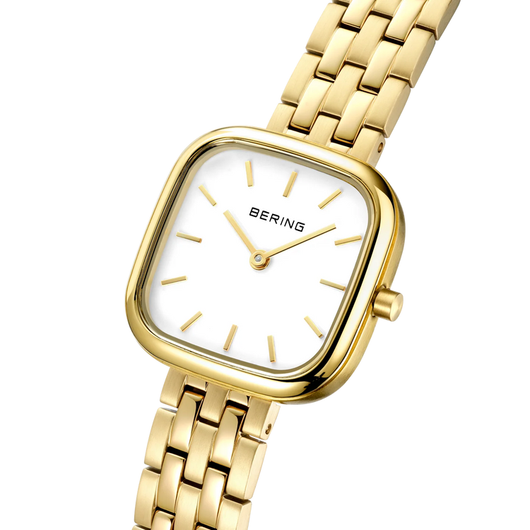 Bering | Classic gold square case 26mm dial gold strap | 17926-734