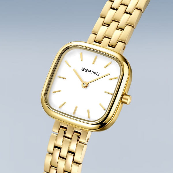 Bering | Classic gold square case 26mm dial gold strap | 17926-734