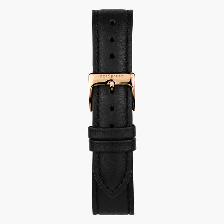 Nordgreen | Native Rose gold 32mm dial black leather | NR32RGLEBLXX