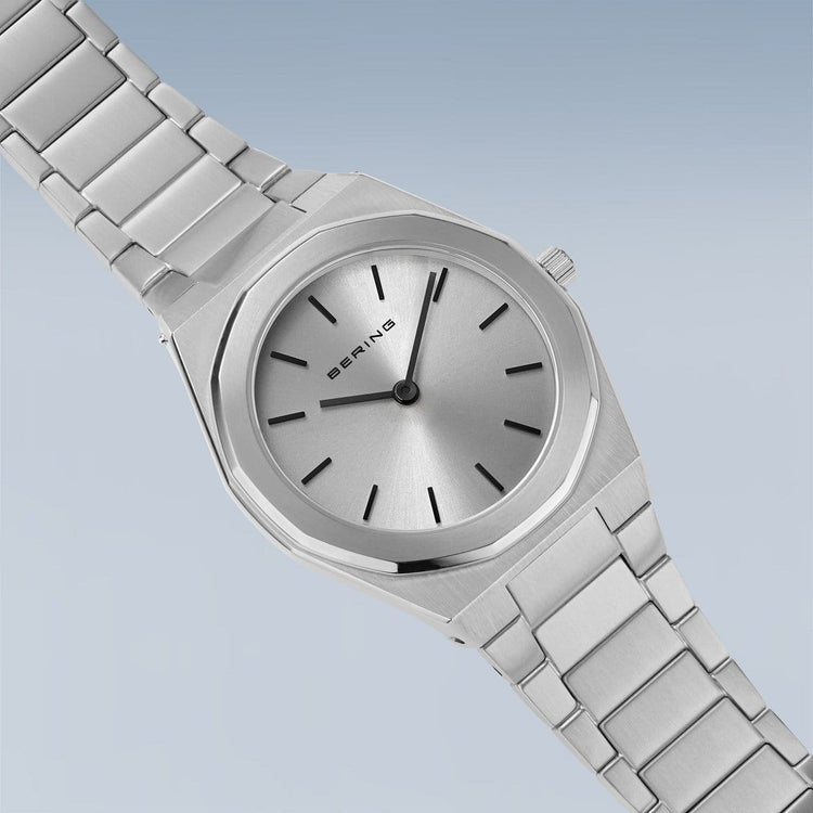 Bering | Classic polished silver 32mm dial links | 19632-700