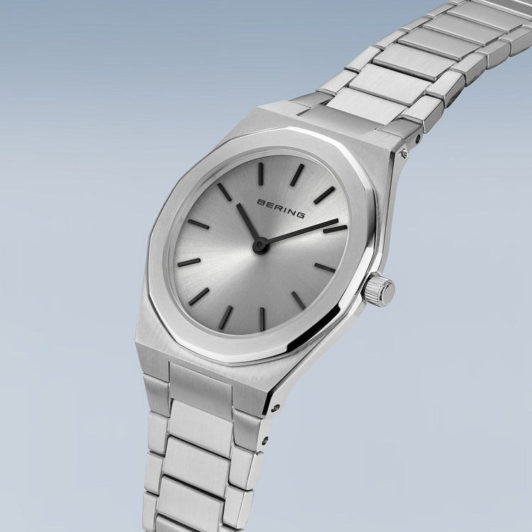 Bering | Classic polished silver 32mm dial links | 19632-700