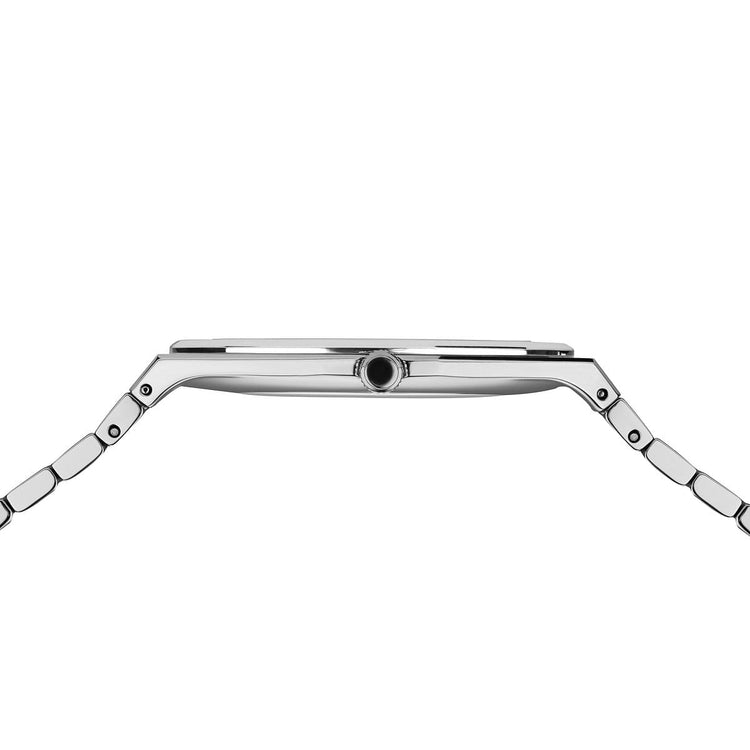 Bering | Classic polished silver 41mm blue dial links strap | 19641-707