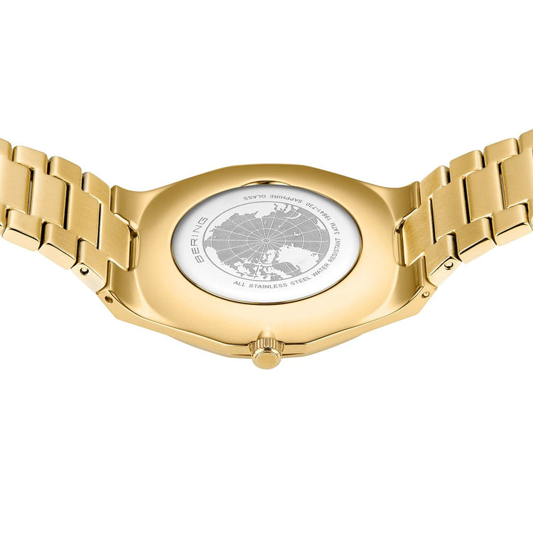 Bering | Classic polished gold and 41mm silver dial | 19641-730