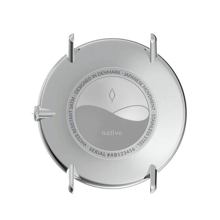 Nordgreen | Native Silver 40mm white dial black leather | NR40SILEBLXX