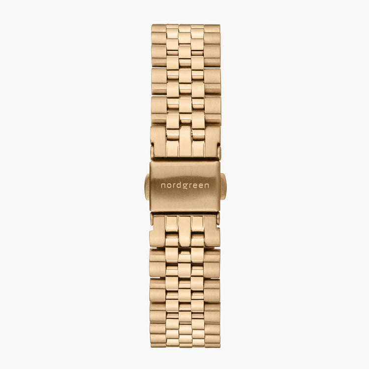 Nordgreen | Native Gold 28mm dial 5 Link Stainless Steel | NR28GO5LGOXX