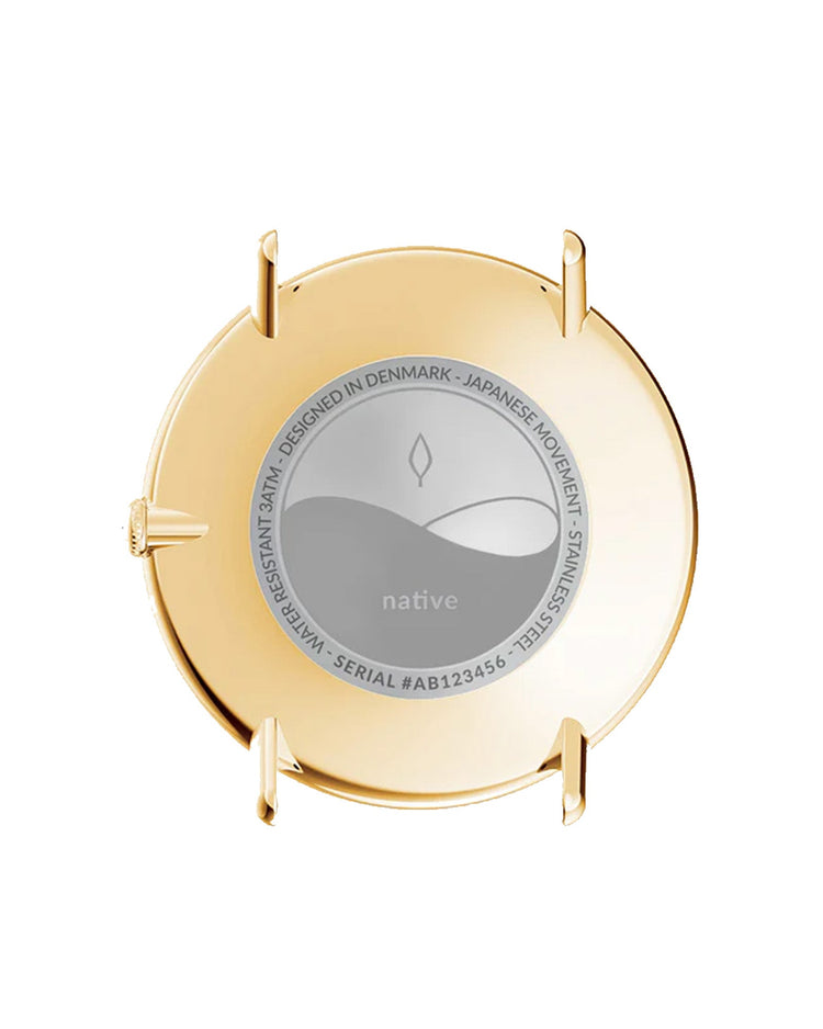 Nordgreen | Native gold 36mm white dial 3 link band | NR36GO3LGOXX