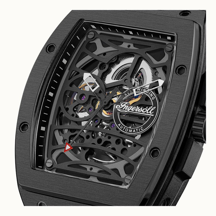 Ingersoll | Challenger 44.6mm black dial and black alcantara strap | I12307