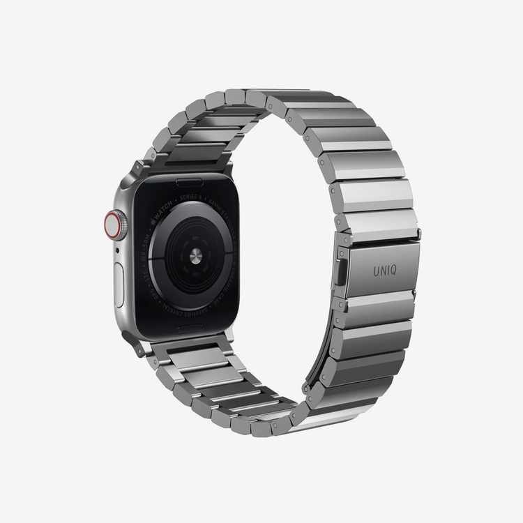 Uniq | Strova satin silver stainless steel watch band - Apple Series | STRVMSIL