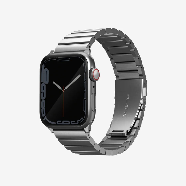 Uniq | Strova satin silver stainless steel watch band - Apple Series | STRVMSIL