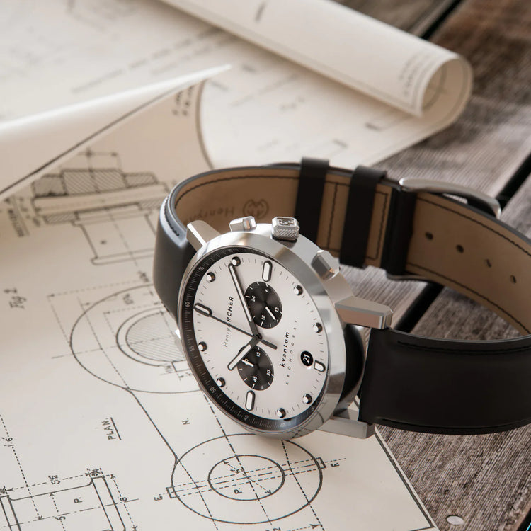 Henry Archer | Kvantum - Vektor 41mm dial black leather | HA-KV-VE-NE