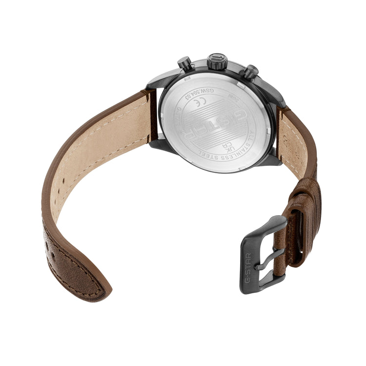 G-STAR | Originals Multifunction olive green 42mm dial leather band | GSW.504.03