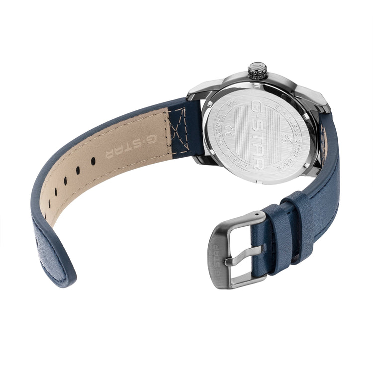 G-STAR | Selvedge Utility-Inspired blue 42mm dial blue leather | GSW.507.03