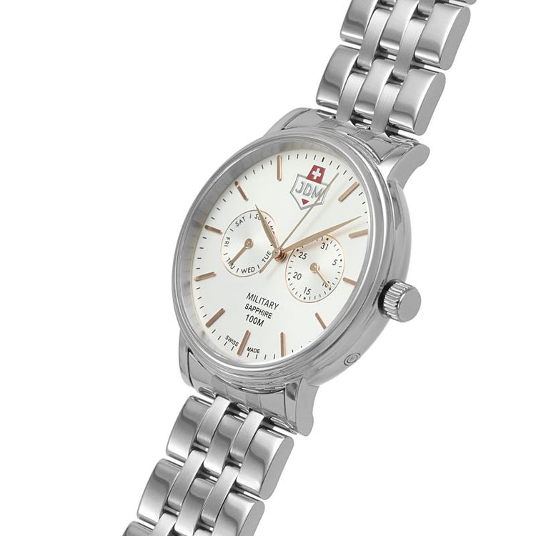JDM Military | Echo silver 41mm dial silver link | JDM-WG003-01
