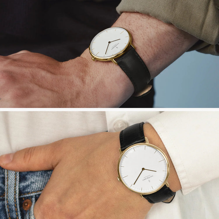 Nordgreen | Native gold blue 32mm dial navy vegan leather | NR32GOVENANA
