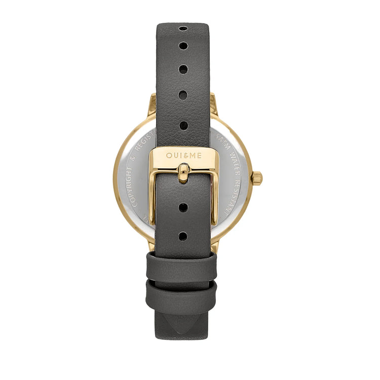 Oui&Me | Petite Amourette gold 32 mm dark grey dial | ME010150