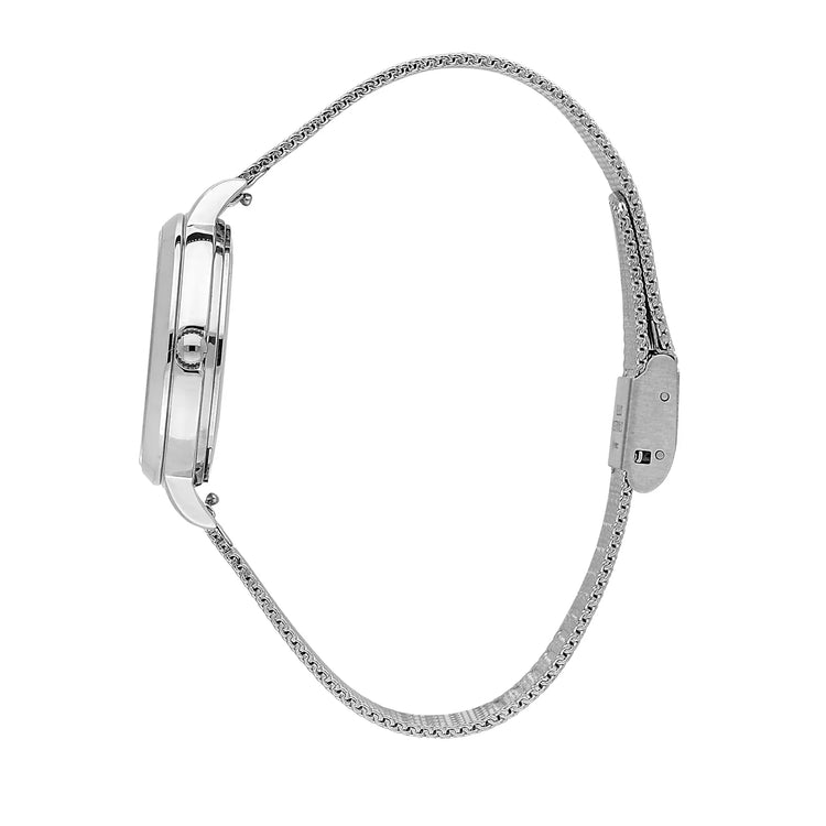Oui&Me | Fleurette silver 40mm dial silver mesh | ME010127