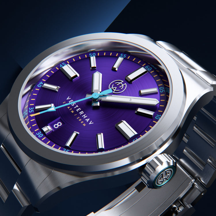 Henry Archer | Vesterhav - Polaris Purple - 40mm dial | HAC-VES-POB-3LI