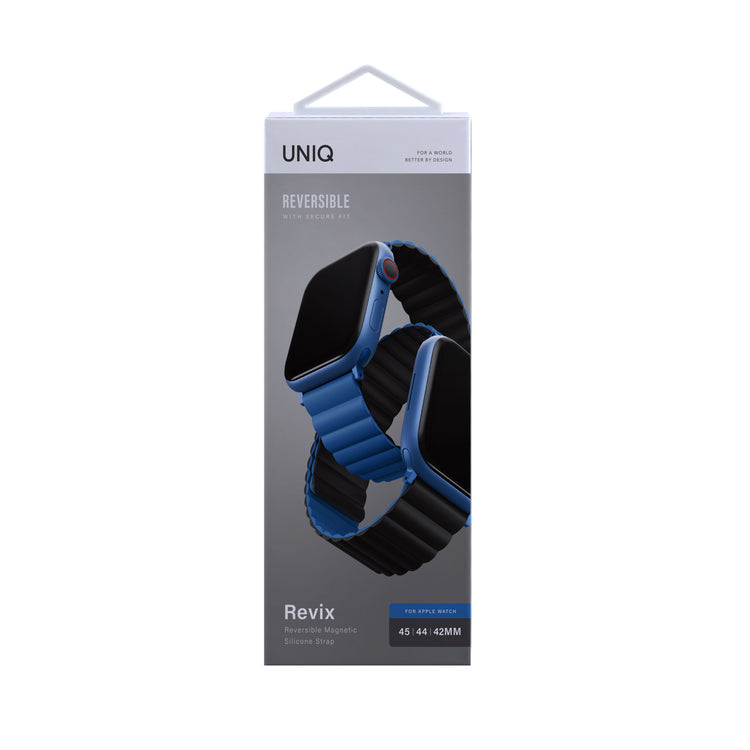 Uniq | Revix reversible blue and black watch band - Apple Series | REVBLUBLK