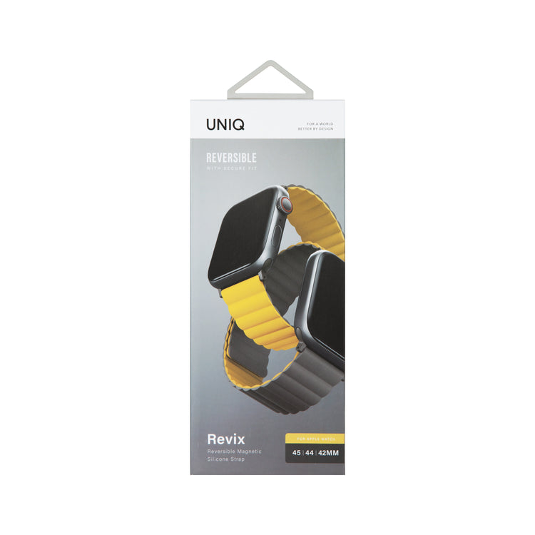 Uniq | Revix reversible mustard and khaki watch band - Apple Series | REVMUSKAK