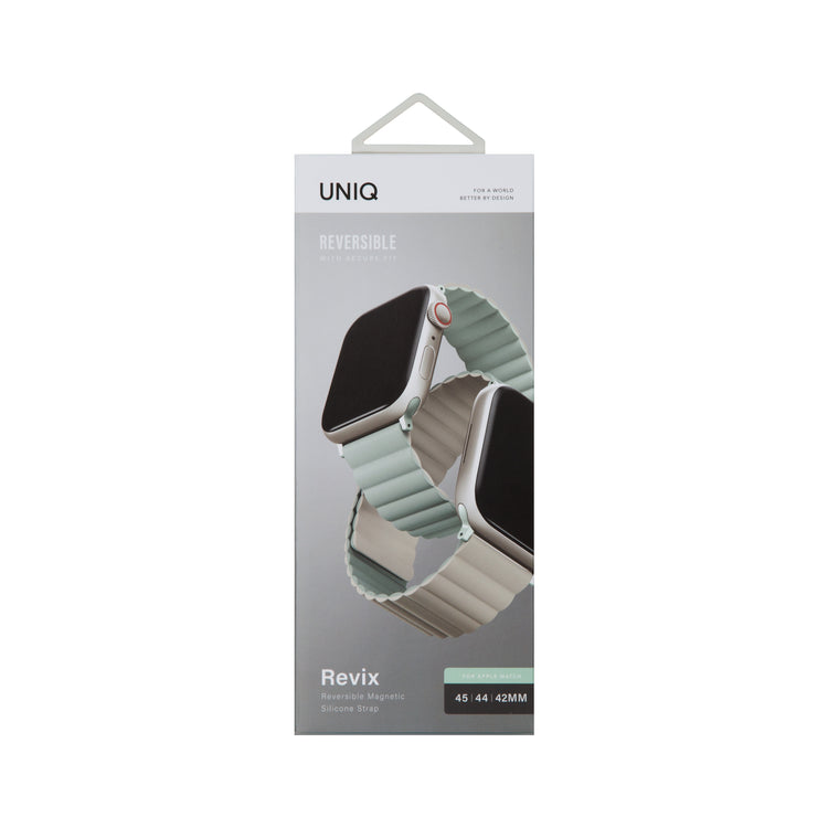 Uniq | Revix reversible sage and beige watch band - Apple Series | REVSAGBEG