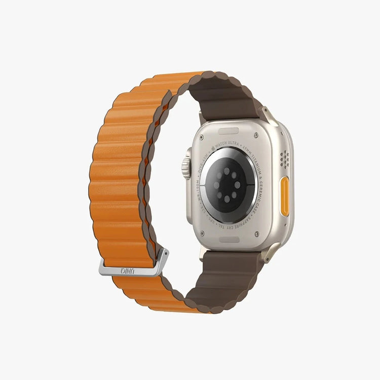 Uniq | Revix Premium edition reversible saffron orange and khaki watch band - Apple Series | REVPSORGKAK