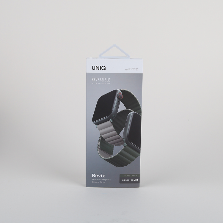 Uniq | Revix reversible green and taupe watch band - Apple Series | REVGRNTPE