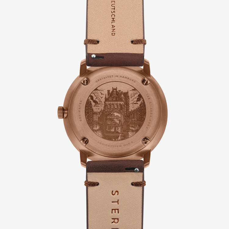 Sternglas | Naos Edition 1905 38mm green dial bronze leather band | S01-NAT35-VI17
