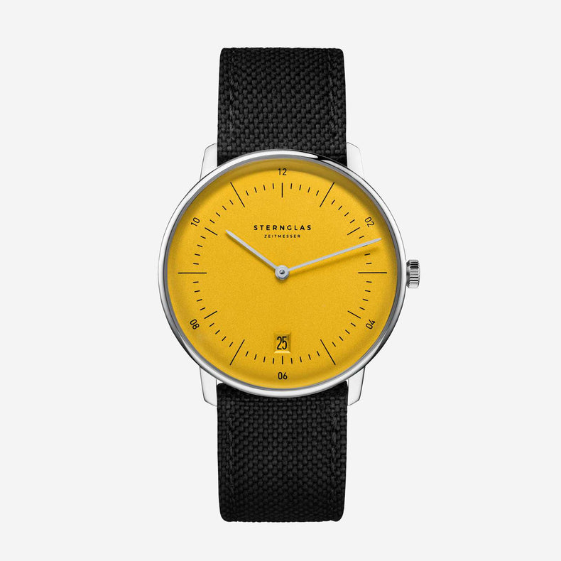 Sternglas | Naos edition yellow 38mm dial nylon band | S01-NAY23-NY01