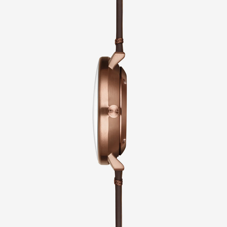 Sternglas | Hamburg Automatik bronze 42mm dial brown leather band | S02-HH27-VI17