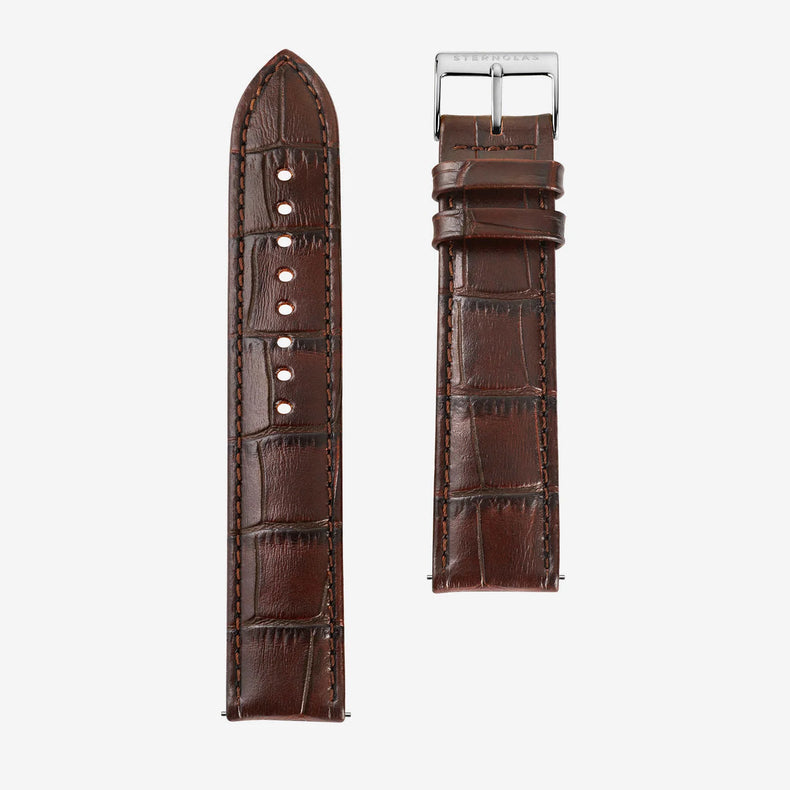 Sternglas | Heritage 20 Brown and silver watch band | S03-HE05