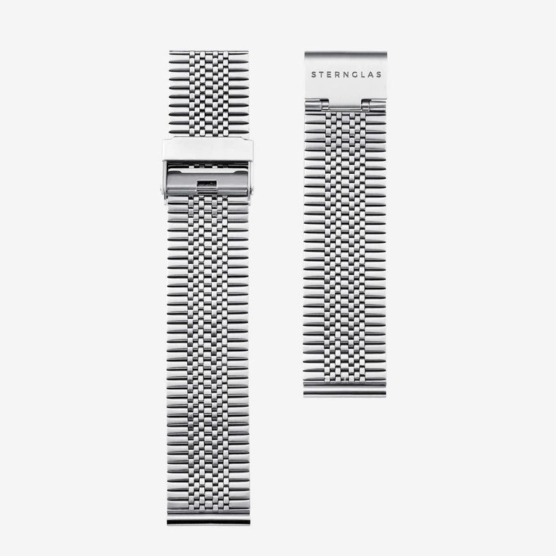 Sternglas | SuperSlim 20 silver watch band | S03-ME08