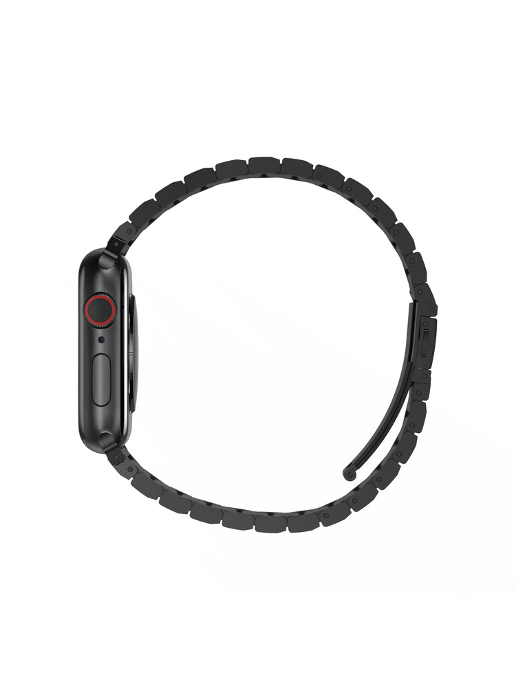 Uniq | Strova satain black stainless steel watch band - Apple Series | STRVMBLK